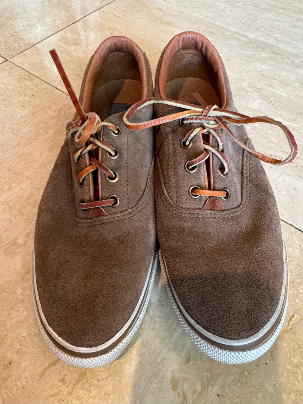 Keds Brown Suede Boat Shoes with Leather Accents
